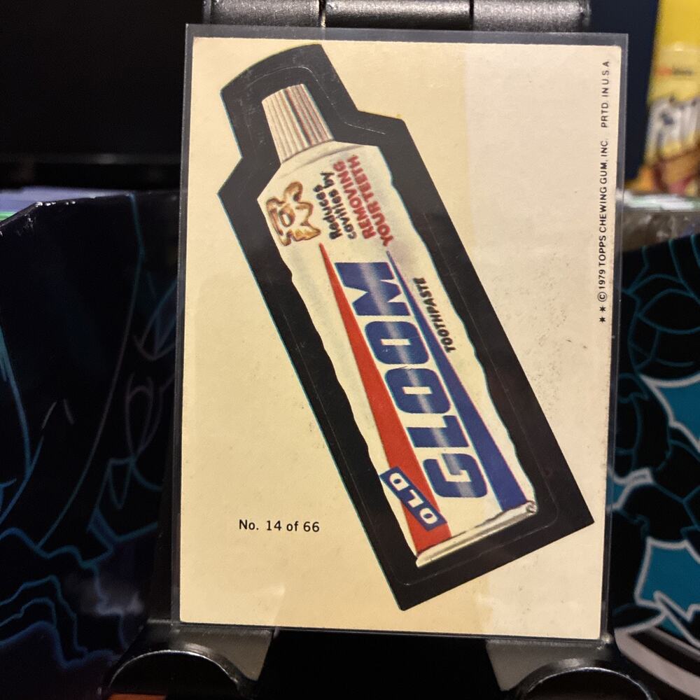 1979 Topps - Wacky Packages Series 1 - Puzzle Back - #14 Gloom Toothpaste - Ex
